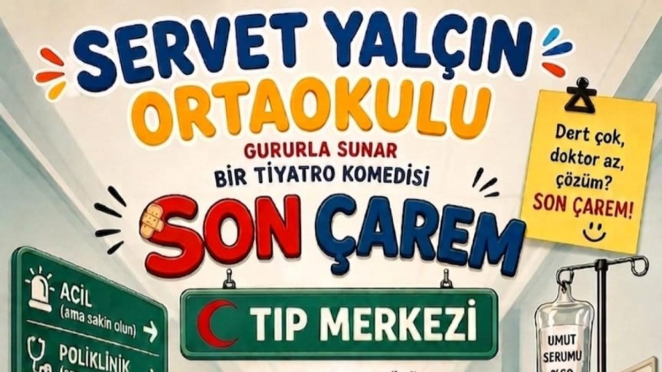 Servet Yalçın Ortaokulu'ndan kahkaha dolu tiyatro gösterisine hazırlanıyor
